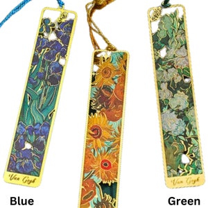 Metal bookmark with flower design.