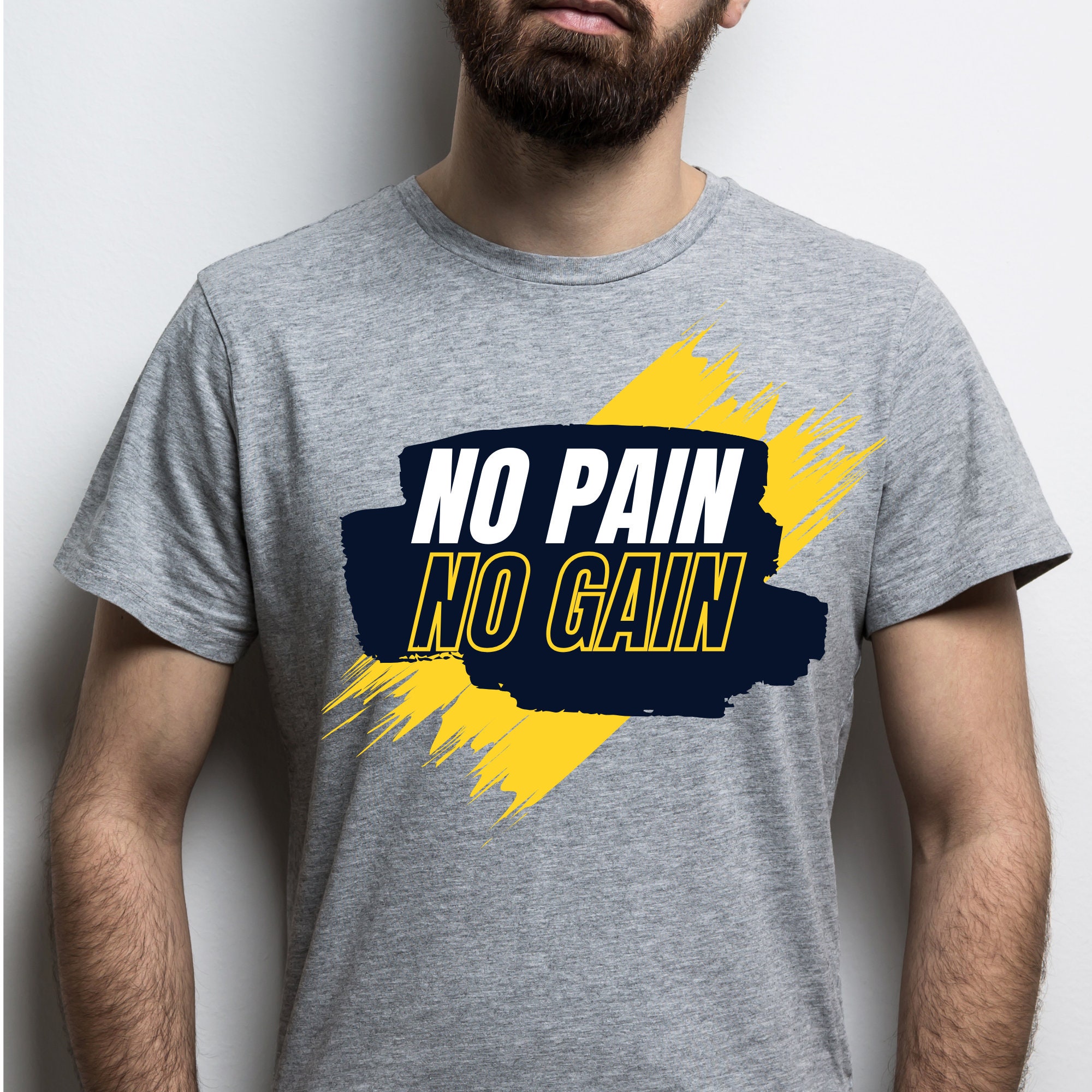 No Pain No Gain Shirt for Him Exercise Shirt for Her Workout Shirt Gift ...