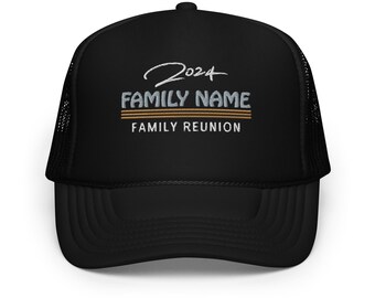 Customized Family Reunion Trucker Hat Gift for 2024 Family Vacation Cap with Personalized Embroidered Family Name Family Reunion Hat Gift