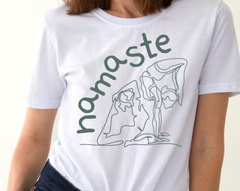 Namaste shirt for women Yoga shirt for her Yoga Pose shirt Yogi Gift for Yoga Lover Relaxing tee Meditation Enthusiast Shirt Gift for Women