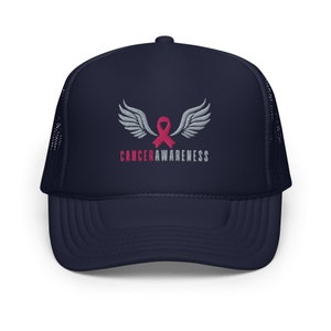 Cancer Awareness cap cancer awareness foam trucker hat for cancer supporter cap gift for cancer awareness month hat gift for cancer survivor
