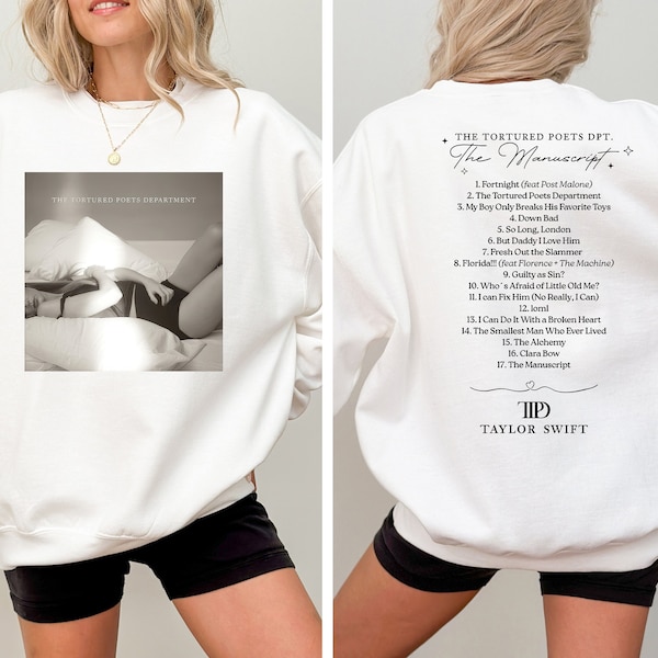 The Tortured Poets Department Member Crewneck, New Album Era Shirt, TTPD Crewneck 2 Side