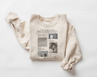 De Tortured Poets Department Crewneck, TS New Album Sweatshirt Cadeau voor Swiftie Fan, Ts New Album Shirt, TTPD Merch