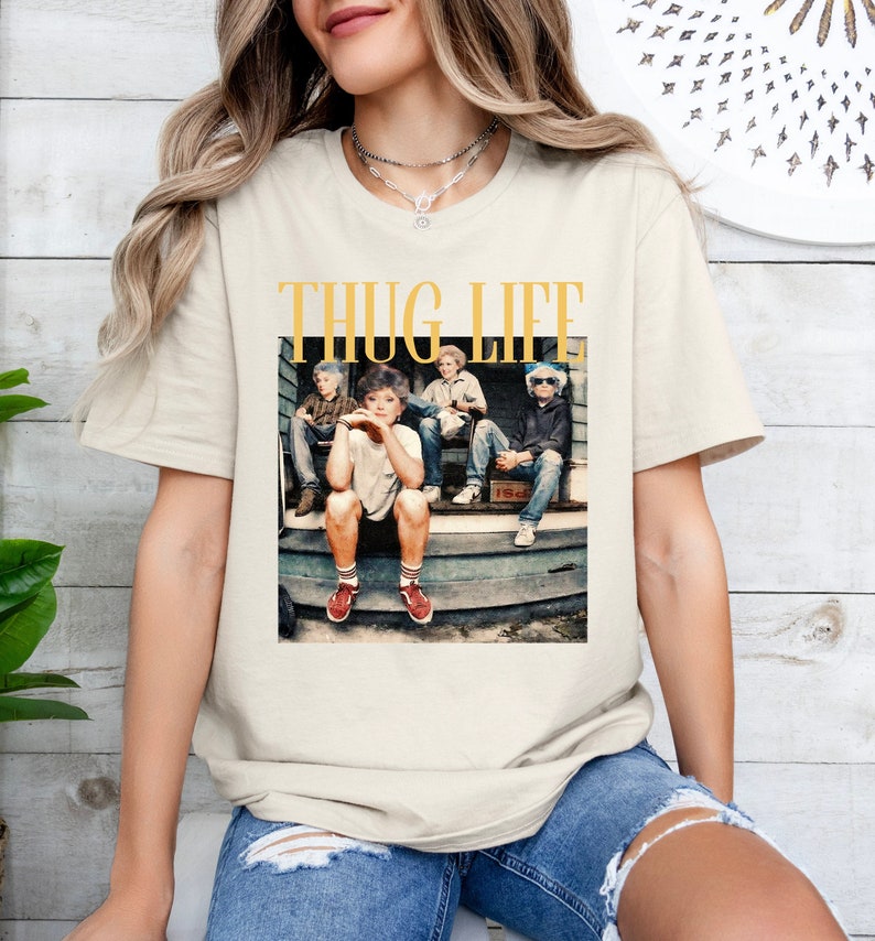 Golden Girls Thug Life Shirt, Golden Girls Lover Gift, 80s TV Sitcom T-Shirt, Stay Golden Squad Tee, The Golden Girls Shirt zdjęcie 1