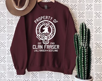 Property of Clan Foster  Sweatshirt, Lallybroch Scotland Swetie, Outlander Book Series Tee, Jamie Fraser Sweat, Outlander Tv Series Swetie