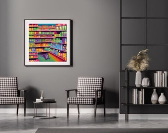 Bodega Cat Art | New York City Digital Art | NYC Wall Art | Digital Wall Art