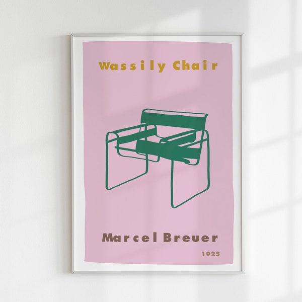 Furniture Poster, Digital Download Poster, Wassily Chair Print, Modern Poster, Inspirational Poster, Avant Garde Wall Art, Art Deco Poster