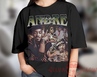 Chemise Andre 3000, chemise Andre 3000 Bootleg, t-shirt hommage Outkast vintage, chemise Andre 3000