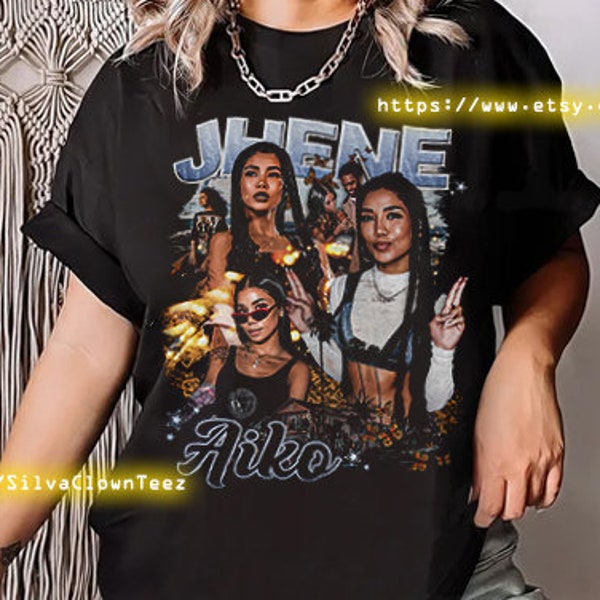 Jhené Aiko Shirt, Unisex, 90s Vintage x Bootleg Style Rap Tee Retro Shirt, Oversized Graphic Tee, Birthday Gift for Men, Women