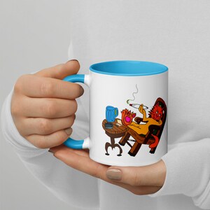 11 oz Mug with Color Inside, 420, Stoner mug, morning coffee