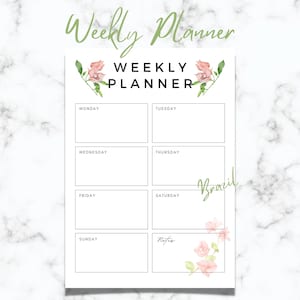 Weekly Planner | Printable Planner | Brazil | Flower