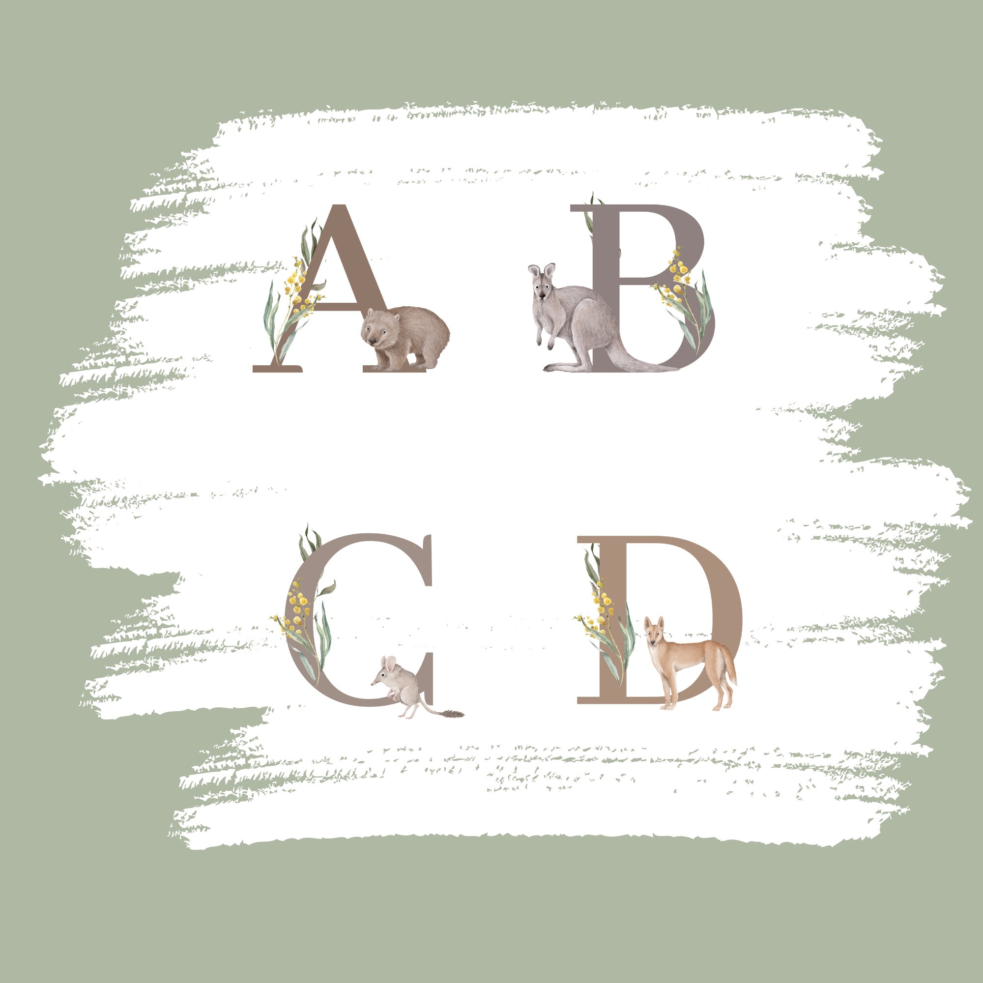 Australian Alphabet A-Z | Transparent Background | Template Included ...