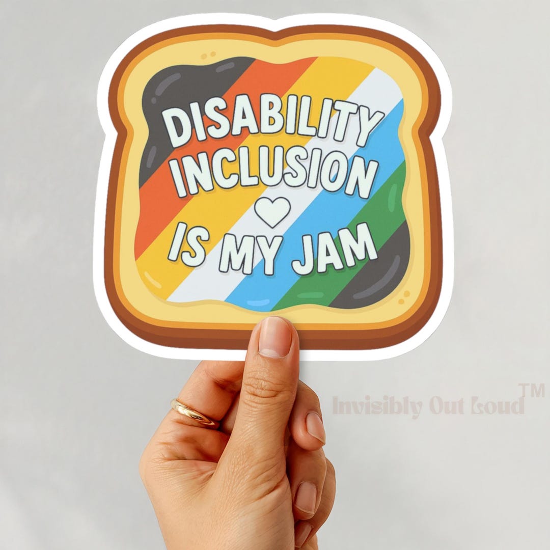 Disability Inclusion Sticker: Disability Pride Flag, Laptop Decal - Etsy
