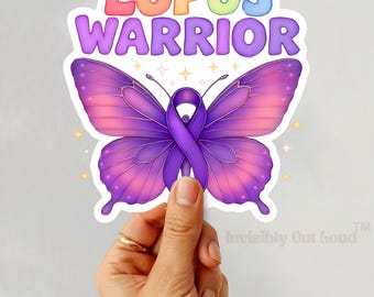 Lupus Awareness Butterfly Sticker: Empowering Vinyl Decal