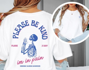 Chronische Krankheit Awareness Shirt: Skeleton Flare Day Tee