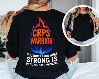 Camiseta de algodón unisex con la llama del guerrero del CRPS: Concientización sobre el dolor crónico