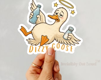 Dizzy Goose POTS Awareness Sticker: Funny Spoonie Vinyl Decal
