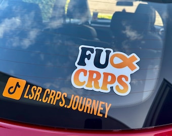 Décalcomanie de sensibilisation FU CRPS pour voiture : ruban orange en vinyle pour voiture