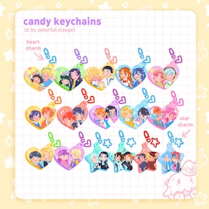 Candy Hearts Anime Schlüsselanhänger