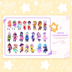 Twisted Princess Charms | Twisted Wonderland Fan Merchandise