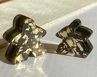 Meeple Set, "Black Gold", Unique, high-quality, Custom Design