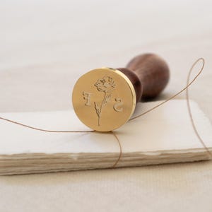 Timbro di ceralacca personalizzato con monogramma Hana / Timbro di ceralacca personalizzato con monogramma per matrimonio / Timbro di ceralacca personalizzato con iniziali