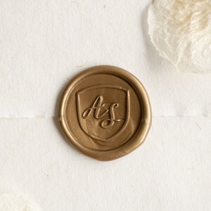 Personalized Atena Monogram Wax Seal Stamp Custom Wedding Monogram Wax Seal Stamp Custom Initials Wax Seal Stamp image 2