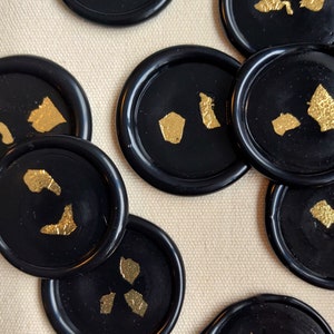 Zelfklevende Zwarte Was afdichtingen Gouden Vlokken