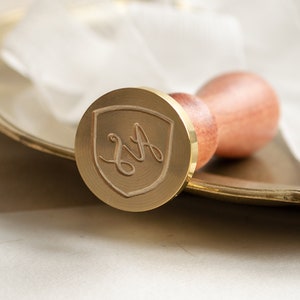 Personalized Atena Monogram Wax Seal Stamp Custom Wedding Monogram Wax Seal Stamp Custom Initials Wax Seal Stamp image 1