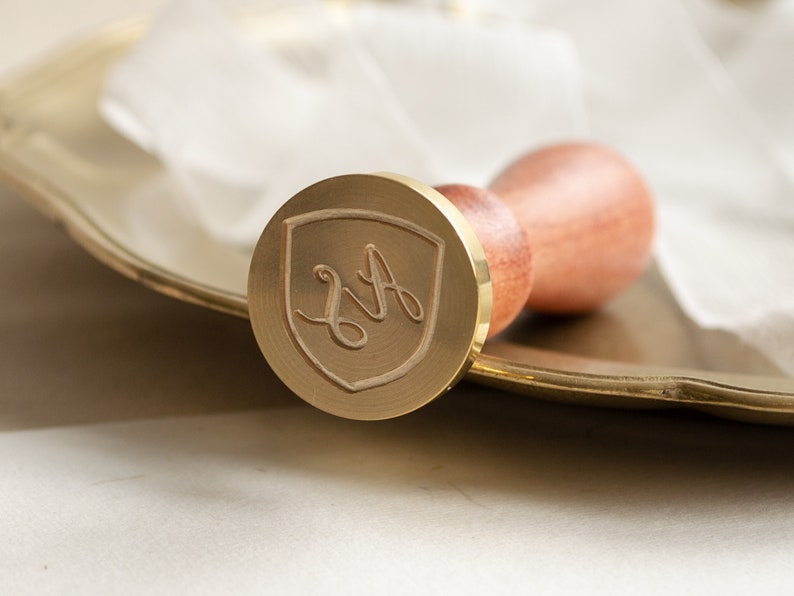 Personalized Atena Monogram Wax Seal Stamp Custom Wedding Monogram Wax Seal Stamp Custom Initials Wax Seal Stamp image 1