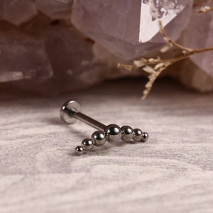 Internally Threaded G23 Titanium 16G 6mm/8mm/10mm Flat Back Stud for Labret Monroe Cartilage and More