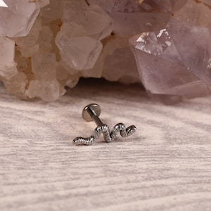 G23 Titanium Earrings Titanium Internal Thread Earrings Labret Monroe Lip Studs Spiral Cartilage Ear Hook Earrings