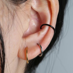 Hinged Segment Hoop Ring G23 Titanium Nose Ring Hoop 5 colors