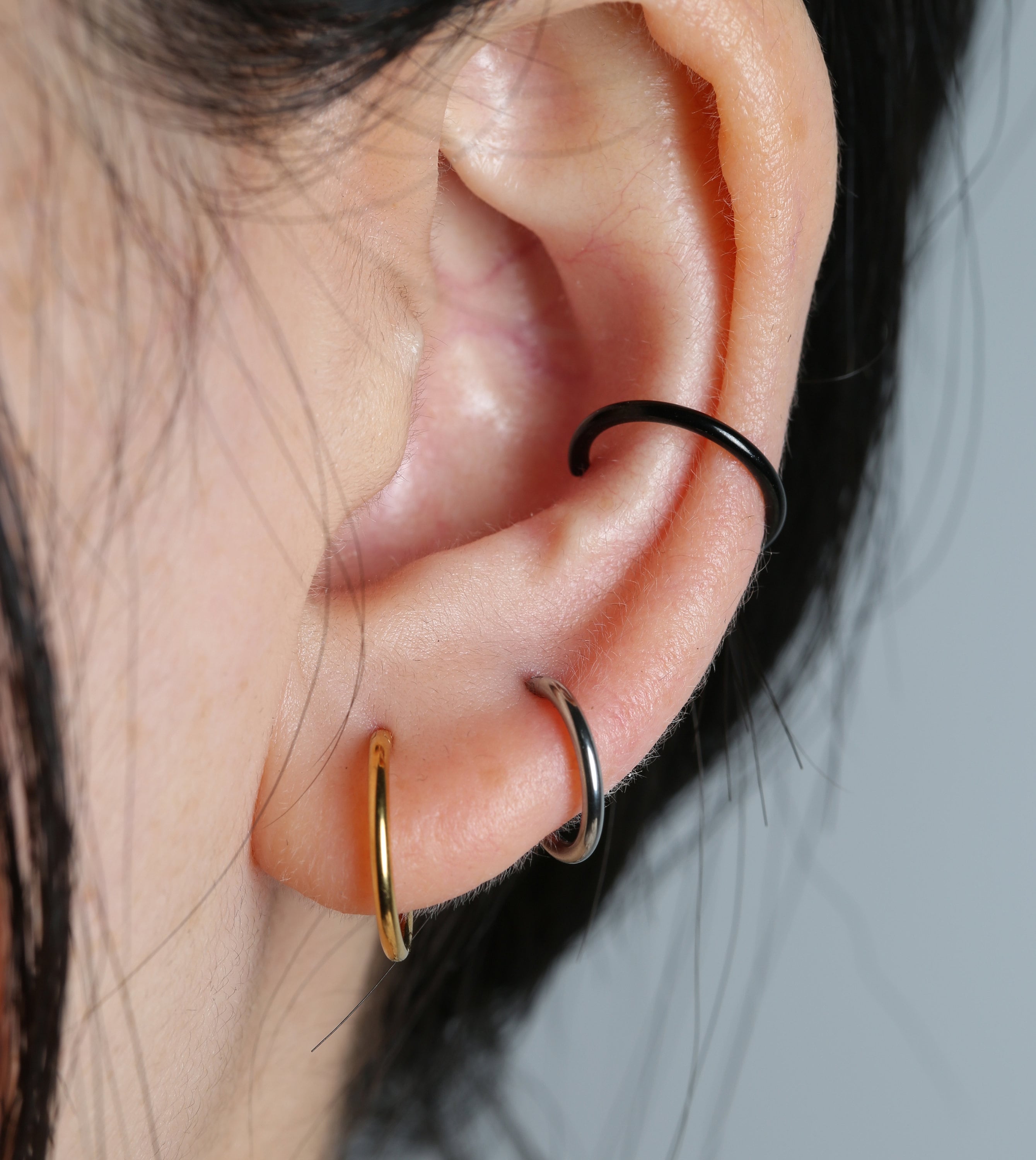 Hinged Segment Hoop Ring G23 Titanium Nose Ring Hoop 5 colors