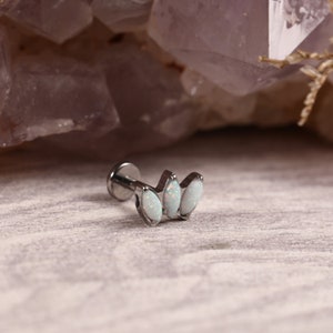 Internally Threaded G23 Titanium 16G 6mm/8mm/10mm Flat Back Stud for Labret Monroe Cartilage and More