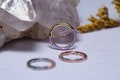 Nose Ring Hoop Septum Ring Piercing Jewelry Conch Cartilage Earring Hinged Daith Tragus Hoop Gold Nose Ring Purple Opal 316L Surgical Steel