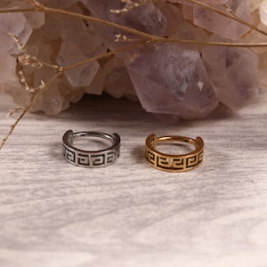 316L Surgical Steel Hinged Segment Hoop Ring Hollow Out