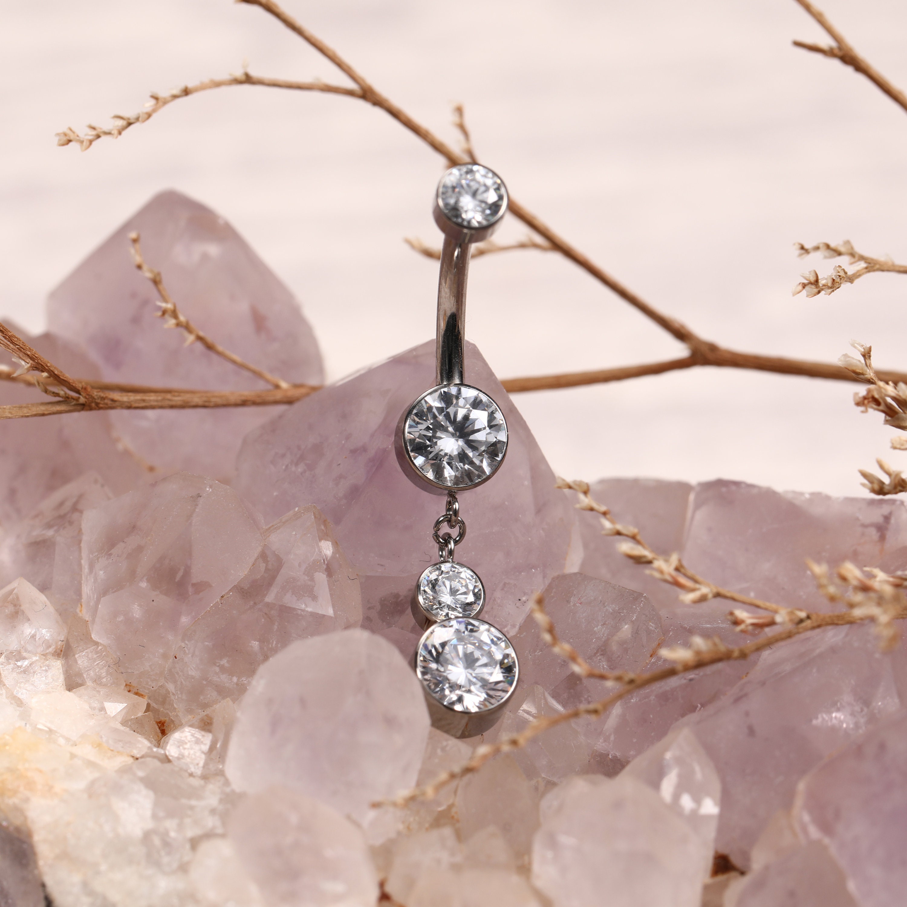 Grade 23 titanium belly button rings new arrivals