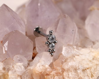G23 Titanium 16G 18G 5mm/6mm/7mm/8mm/10mm Internally Threaded Flat Back Stud for Labret Monroe Cartilage and More