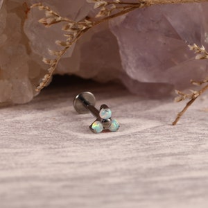 Flat Back Stud for Labret Monroe Cartilage and More G23 Titanium 16G 6mm/8mm/10mm Internally Threaded