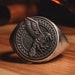 BySilverStone Winged Phoenix Signet Ring - Sterling Silver Mythical Bird Ring For Men & Women - View #2