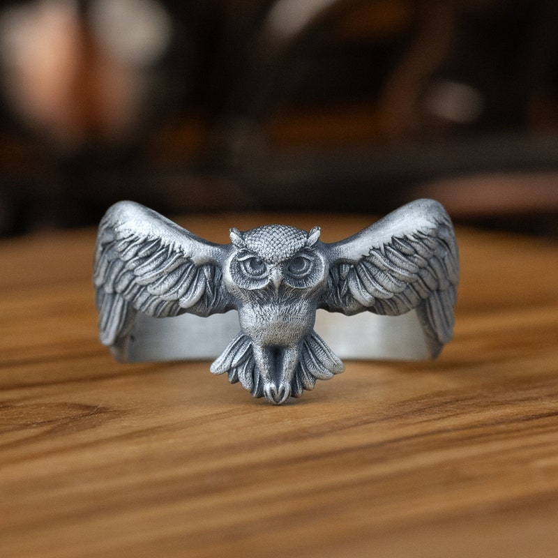 Owl Magic Rings Mens Owl Ring - Etsy