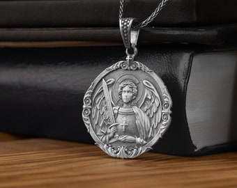 Medaglietta Cristiana MENDEL Collana Con Medaglione Gesù E Sant'Antonio - In Acciaio Inossidabile, Ciondolo Religioso Collana Cristiana Con Due Santi - Foto 2