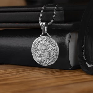 Panticapaeum Greek Coin Silver Necklace For Men, Antique Coin Pendant For Her, Ancient Coin Necklace in Silver, Historical Gift Jewelry
