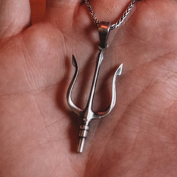 Trident Necklace Etsy