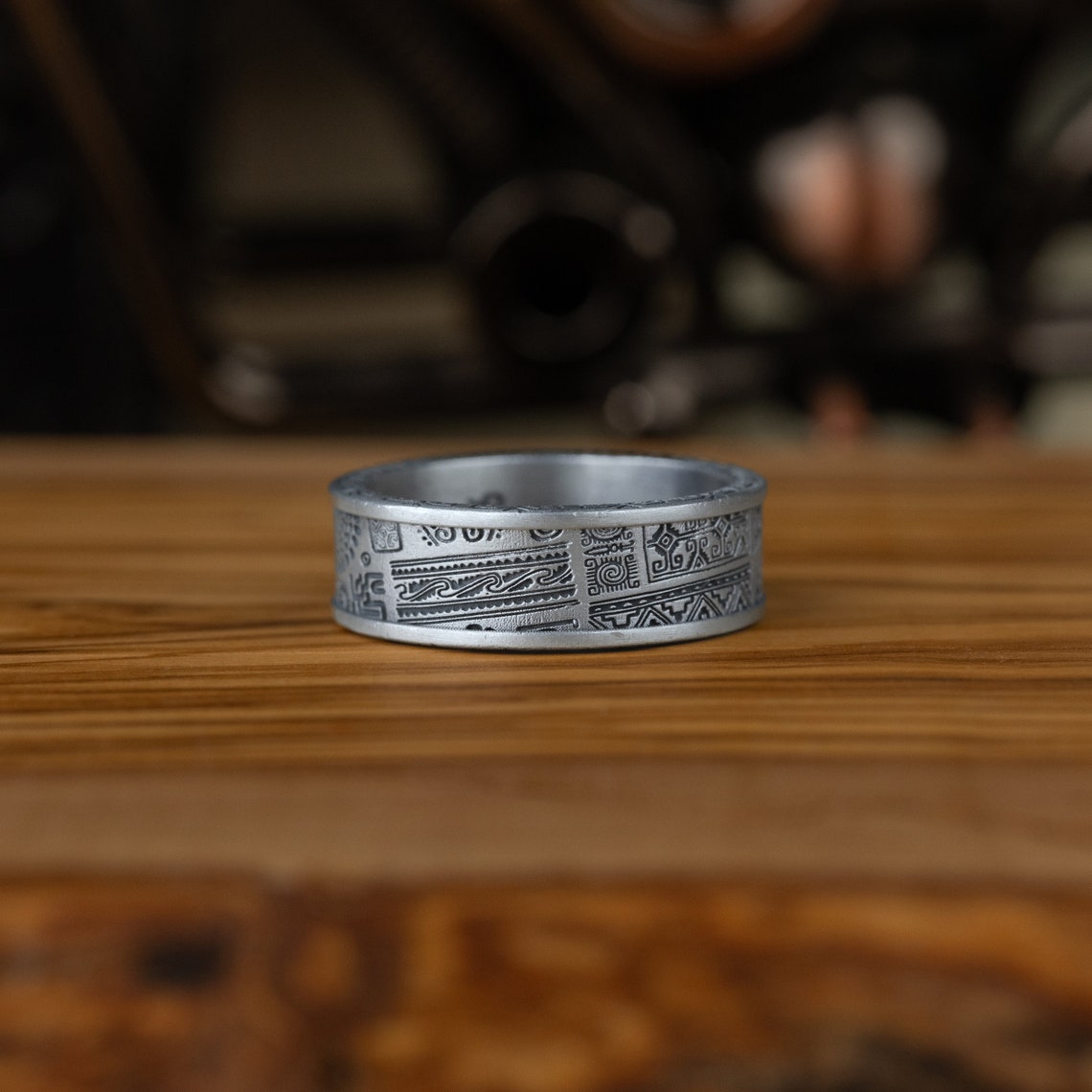 Maori Art Mens Ring in 925 Sterling Silver, New Zealand Native Ring for ...