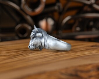アクセサリー Silver 925 Buffallo Horn Signet Ring #17 s-l400.jpg