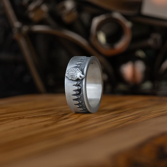 Anello in argento lupo - Italia Anello in argento lupo - Italia