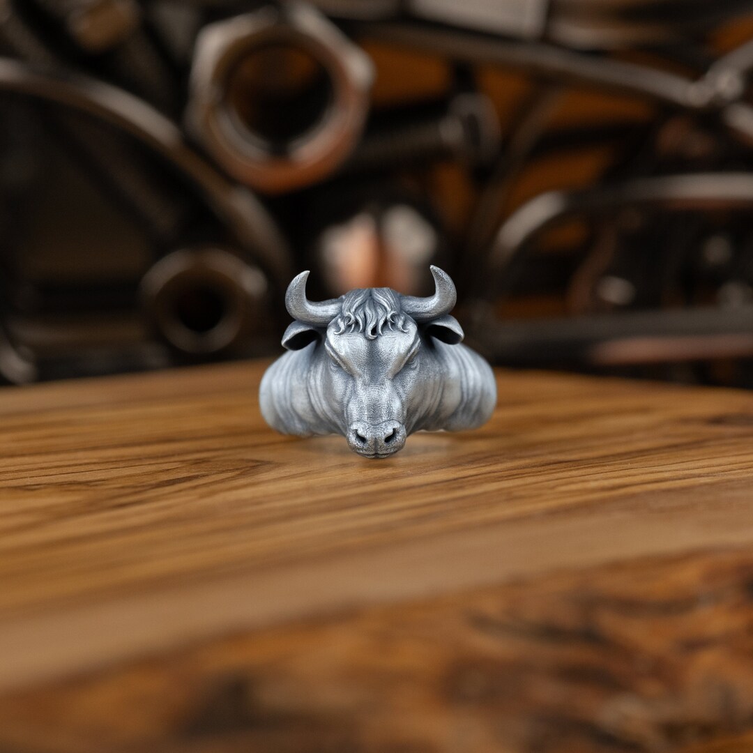 アクセサリー Silver 925 Buffallo Horn Signet Ring #17 s-l400.jpg