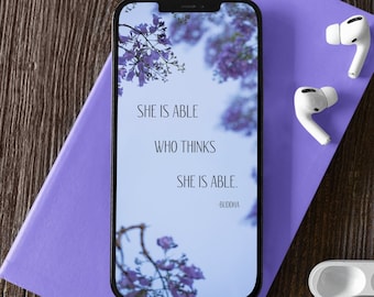 Ella es capaz. Fondo de pantalla del teléfono.